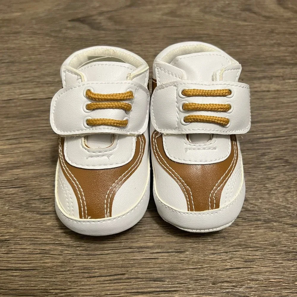 NEW Little Bees Brown White Baby Toddler Shoes 3-6mos 6-9mos 9-12mos 12-15mos
